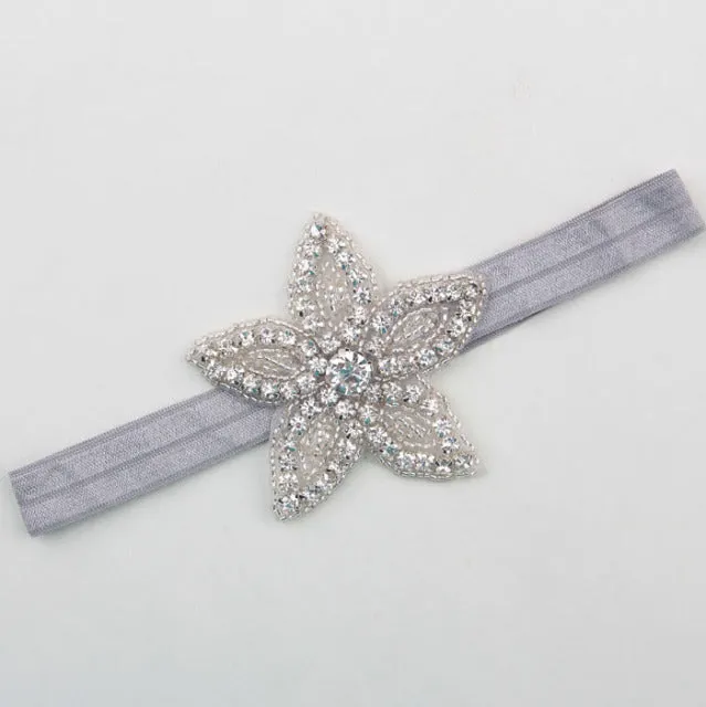 Headband Faux Pearls-Rhinestone Hairbands for Flower Girl at Wedding-Bridal Headwear