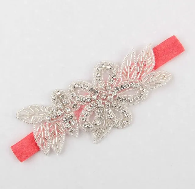 Headband Faux Pearls-Rhinestone Hairbands for Flower Girl at Wedding-Bridal Headwear