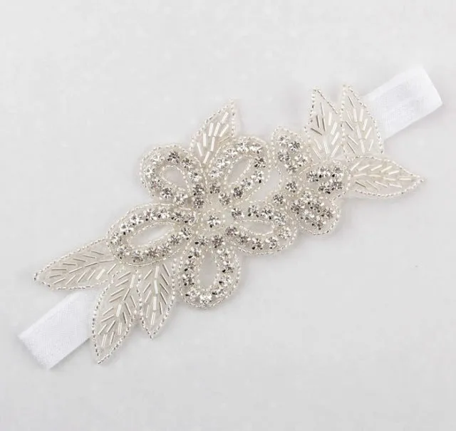 Headband Faux Pearls-Rhinestone Hairbands for Flower Girl at Wedding-Bridal Headwear