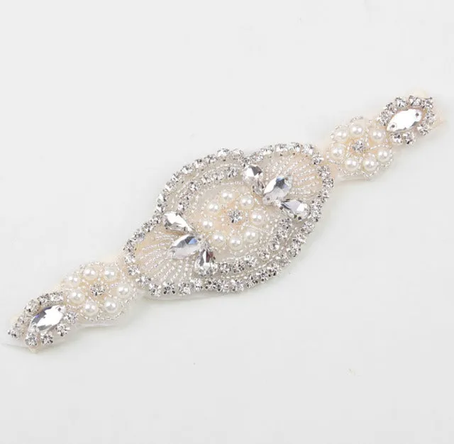 Headband Faux Pearls-Rhinestone Hairbands for Flower Girl at Wedding-Bridal Headwear