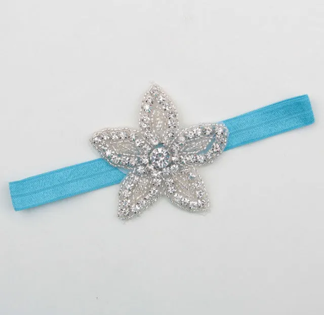 Headband Faux Pearls-Rhinestone Hairbands for Flower Girl at Wedding-Bridal Headwear
