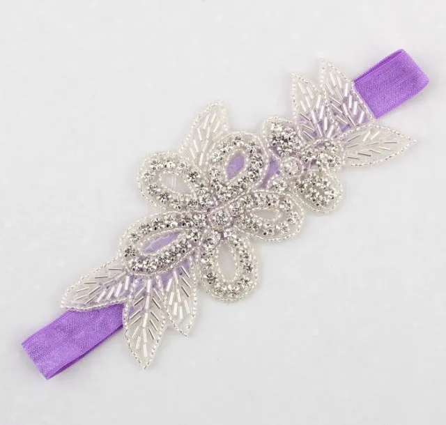 Headband Faux Pearls-Rhinestone Hairbands for Flower Girl at Wedding-Bridal Headwear