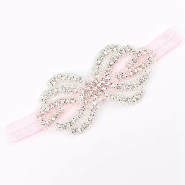 Headband Faux Pearls-Rhinestone Hairbands for Flower Girl at Wedding-Bridal Headwear