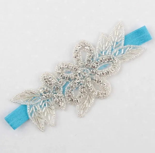 Headband Faux Pearls-Rhinestone Hairbands for Flower Girl at Wedding-Bridal Headwear