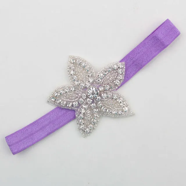Headband Faux Pearls-Rhinestone Hairbands for Flower Girl at Wedding-Bridal Headwear