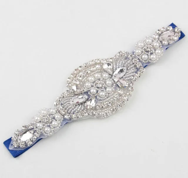 Headband Faux Pearls-Rhinestone Hairbands for Flower Girl at Wedding-Bridal Headwear