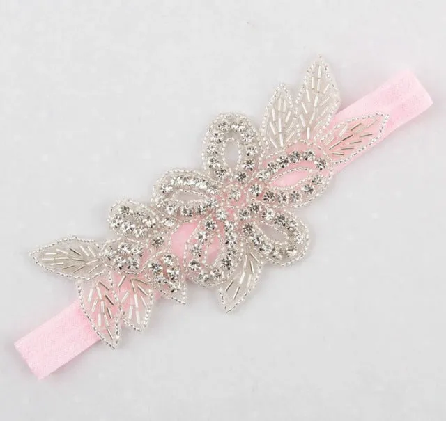 Headband Faux Pearls-Rhinestone Hairbands for Flower Girl at Wedding-Bridal Headwear