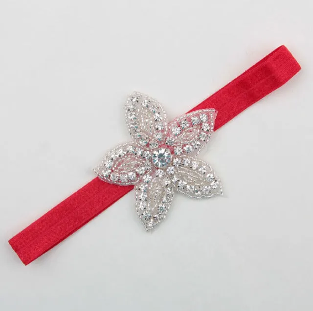 Headband Faux Pearls-Rhinestone Hairbands for Flower Girl at Wedding-Bridal Headwear