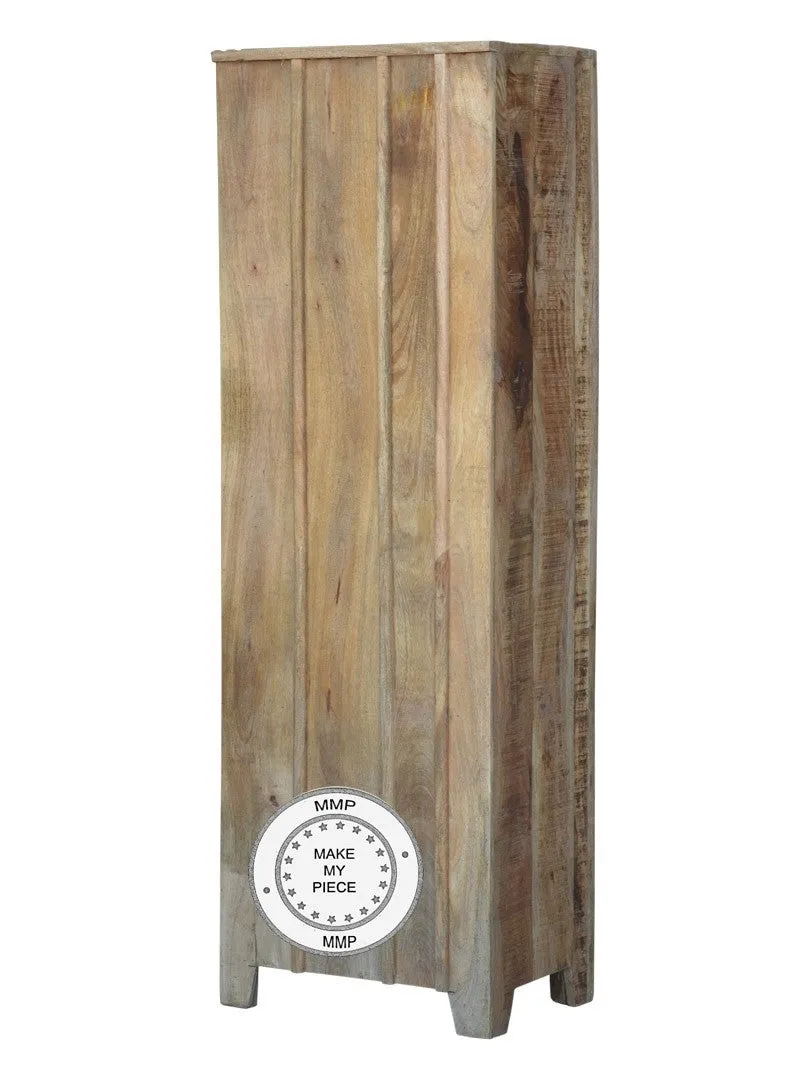 Industrial Solid Wood glass door display Cabinet