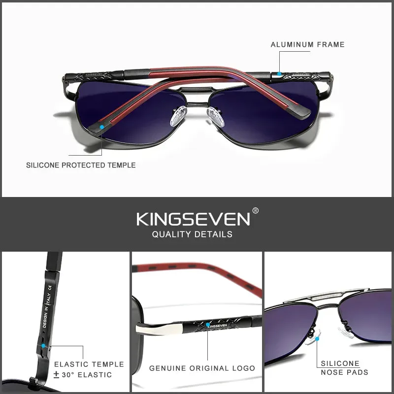 KINGSEVEN 2023 Aluminum Brand Pilot Polarized Sunglasses Men Women Fashion Frame Male Sun Glasses For Driving Oculos de sol