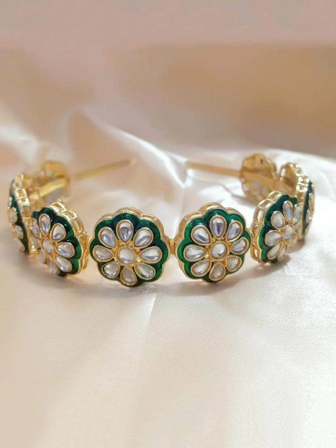 Kundan Meenakari Hair Band