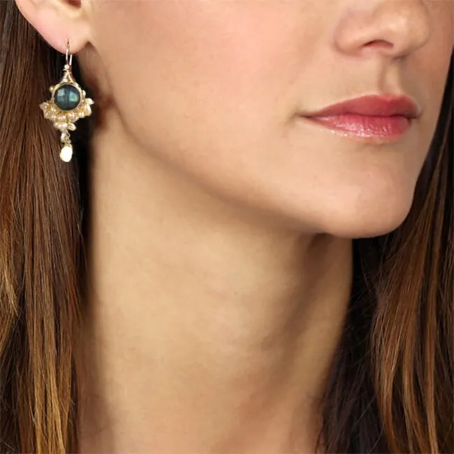 Labradorite Goddess Earrings