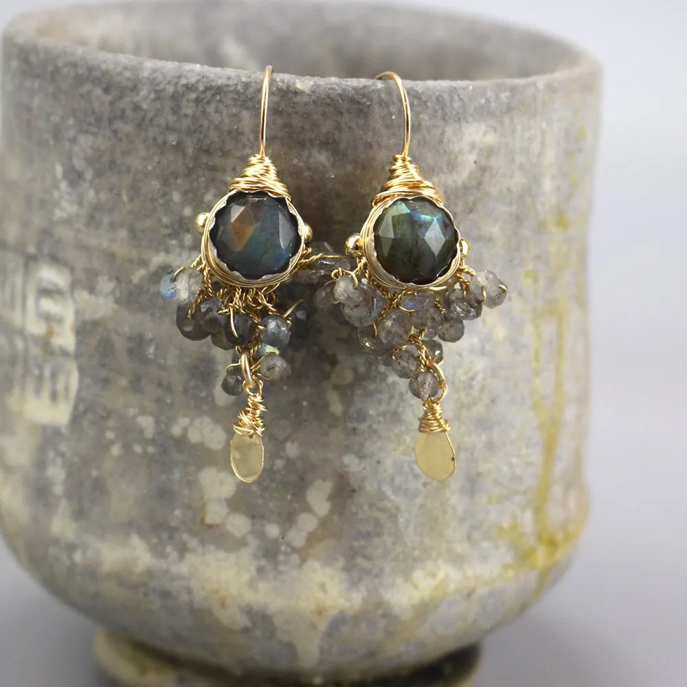 Labradorite Goddess Earrings