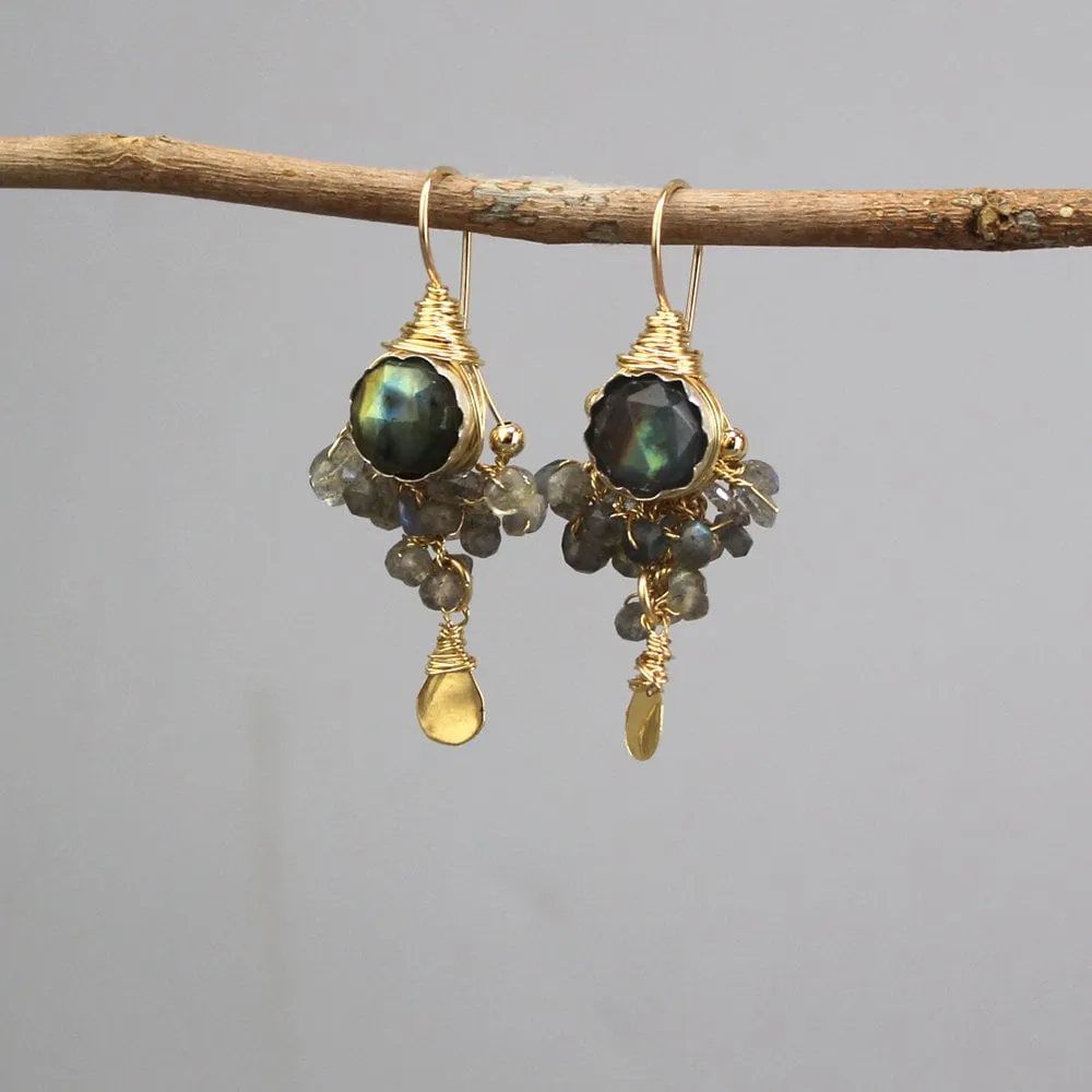 Labradorite Goddess Earrings