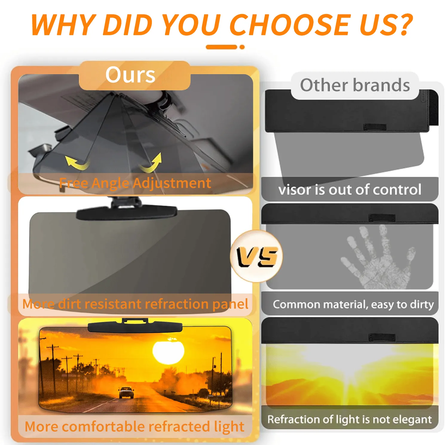 LAST DAY SALE 75% OFFAnti-Glare Driving Visor for Sun Glare & Snow Blindness
