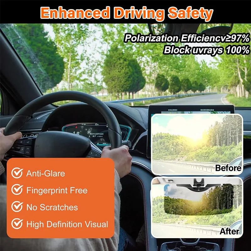 LAST DAY SALE 75% OFFAnti-Glare Driving Visor for Sun Glare & Snow Blindness