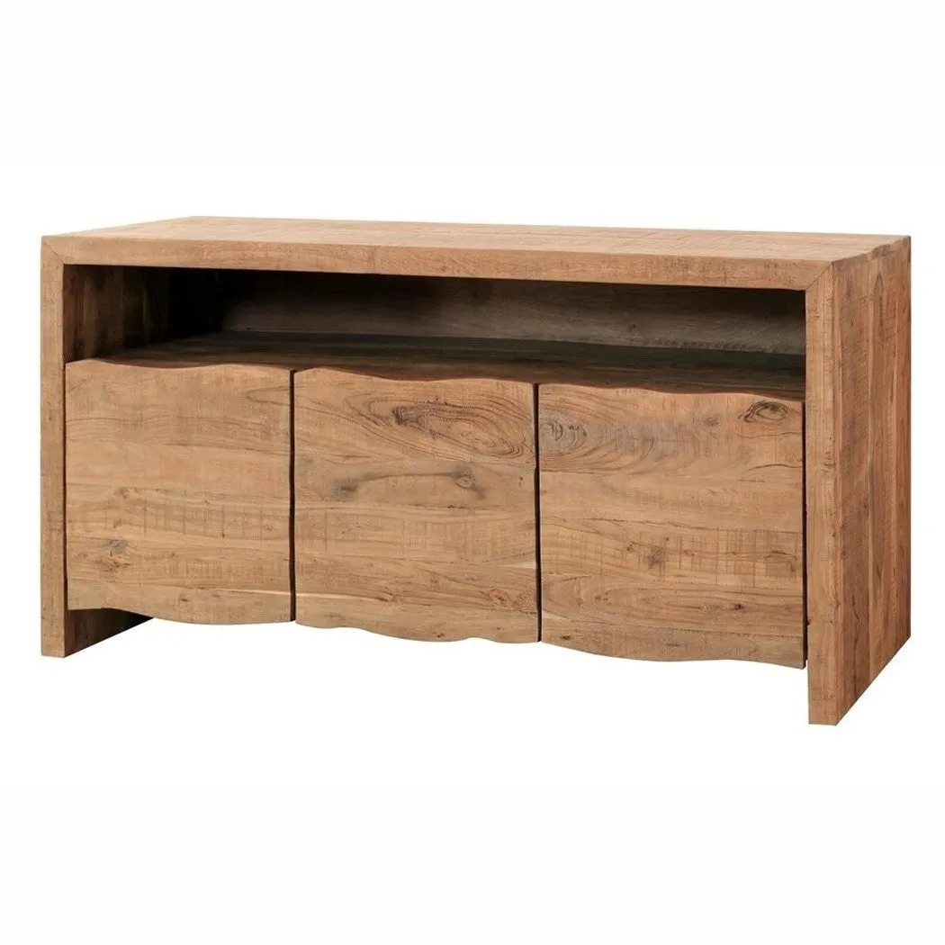 Live Edge Acacia Storage 3 Drawer Large Industrial Sideboard Solid 160x45x75cm