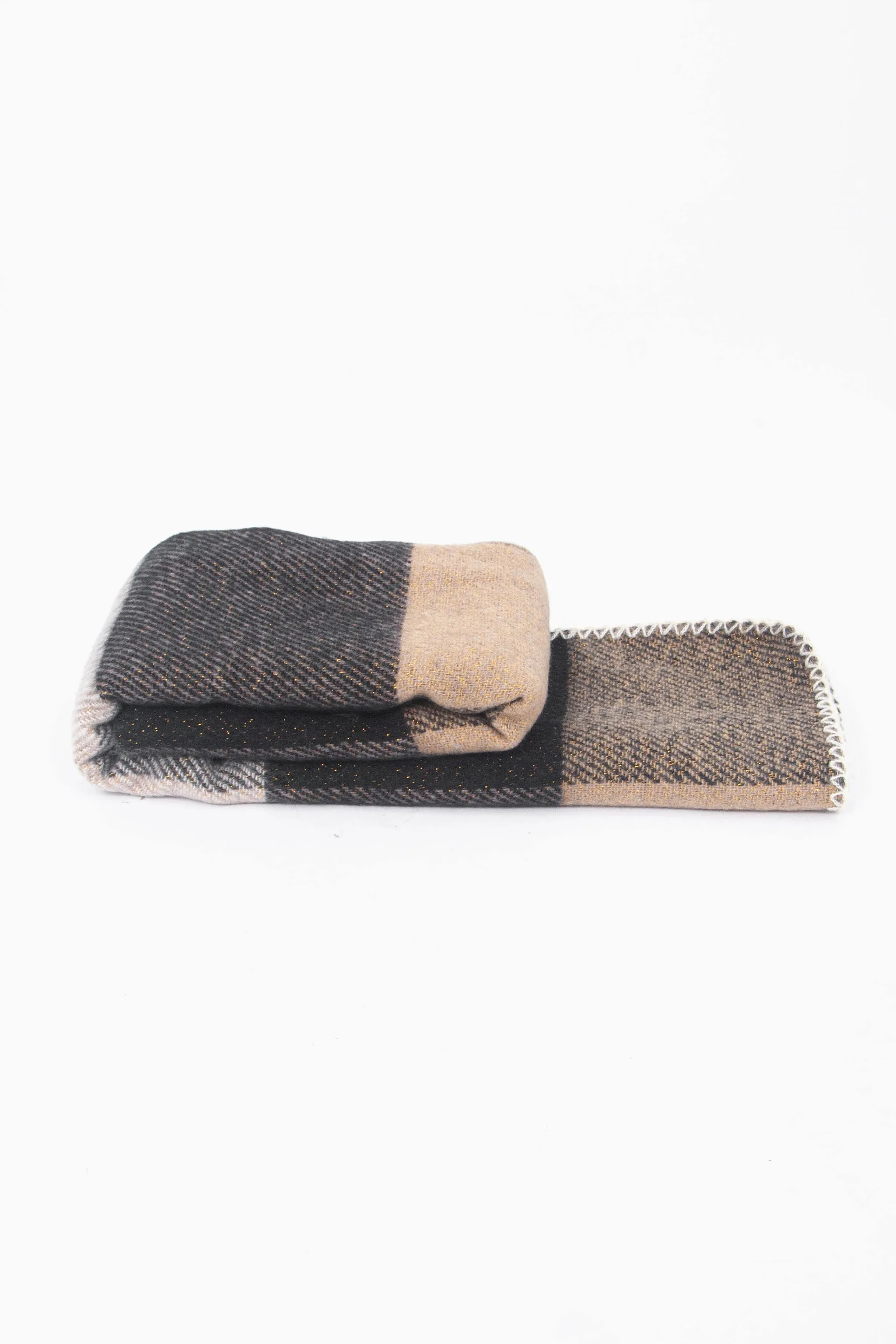 Logan Heavyweight Scarf - Black, Check