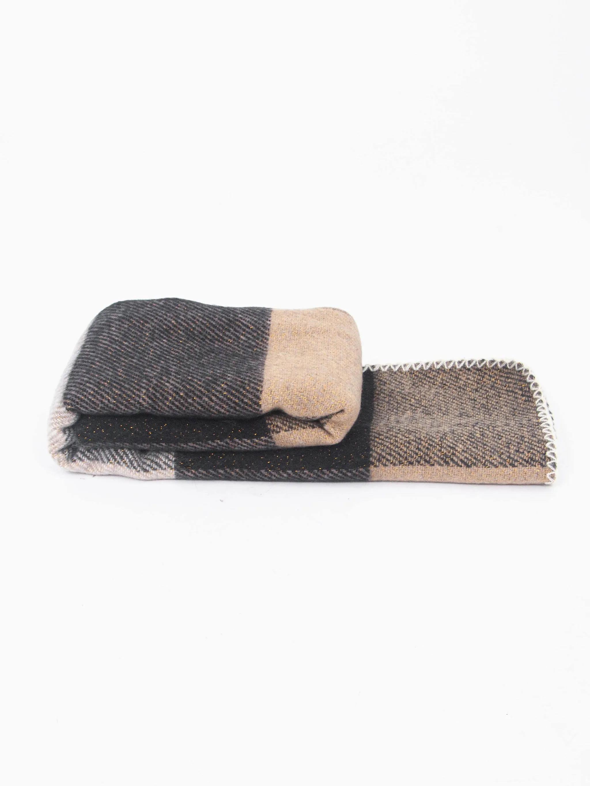 Logan Heavyweight Scarf - Black, Check