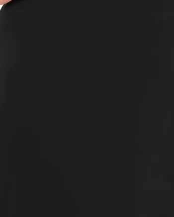 Long Chiffon Empire Waist Bridesmaid Dress with Short Flutter Sleeves | Black