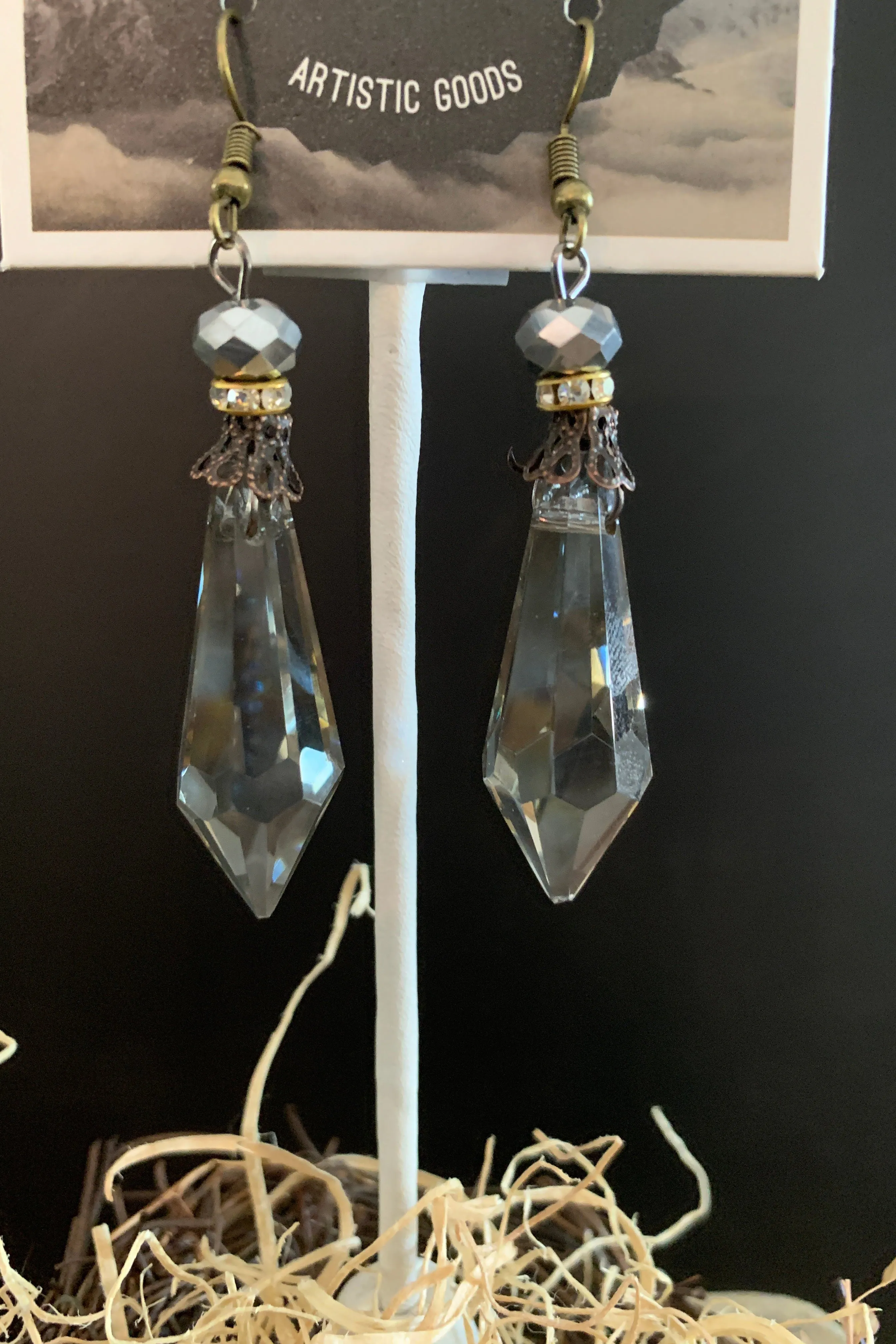 Lost And Found Crystal Point Drop Earring