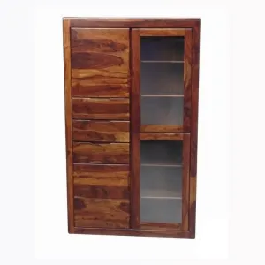 MADE TO ORDER Avalon Solid Wood Display Large Cabinet Honey