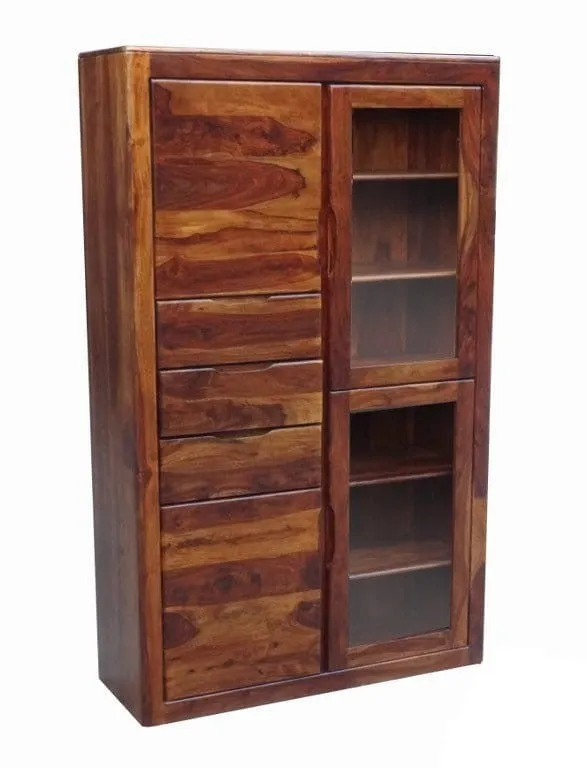 MADE TO ORDER Avalon Solid Wood Display Large Cabinet Honey