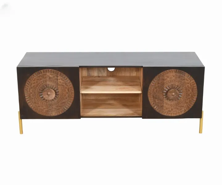 Milsons Handmade Indian Furniture Solid Wooden TV Unit 150x45x60Cm