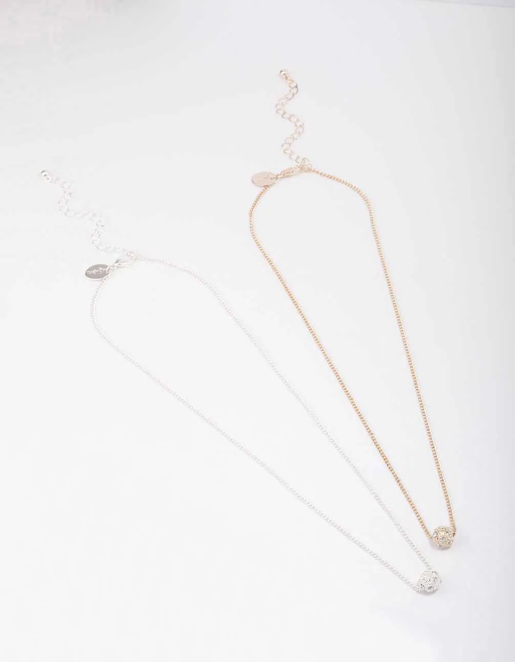 Mixed Metal Fireball Necklace Pack