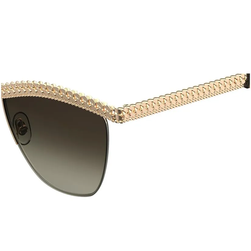 Moschino Cat Eye Women's Sunglasses, Gold Havana/Brown Gradient