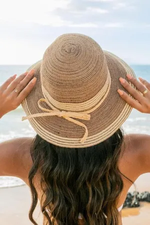 Multi-Stripe Bow Accent Bucket Sun Hat