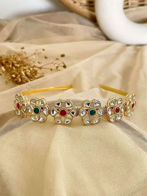 Multicolor Kundan Studded Hairband