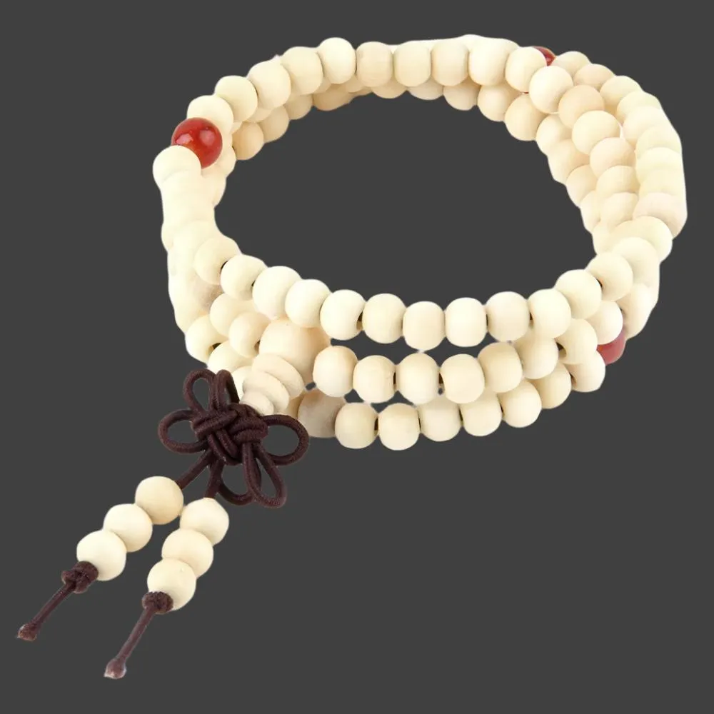 Natural Sandalwood Buddhist Meditation Bracelet - 108 6 mm beads