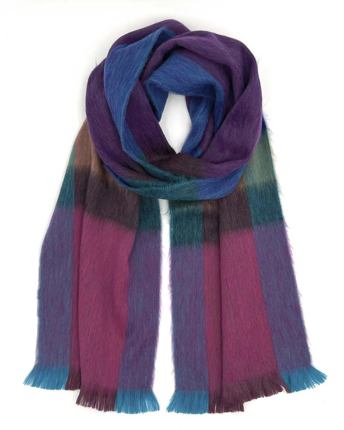NEW! Alpaca Plaid Scarf - Grapevine