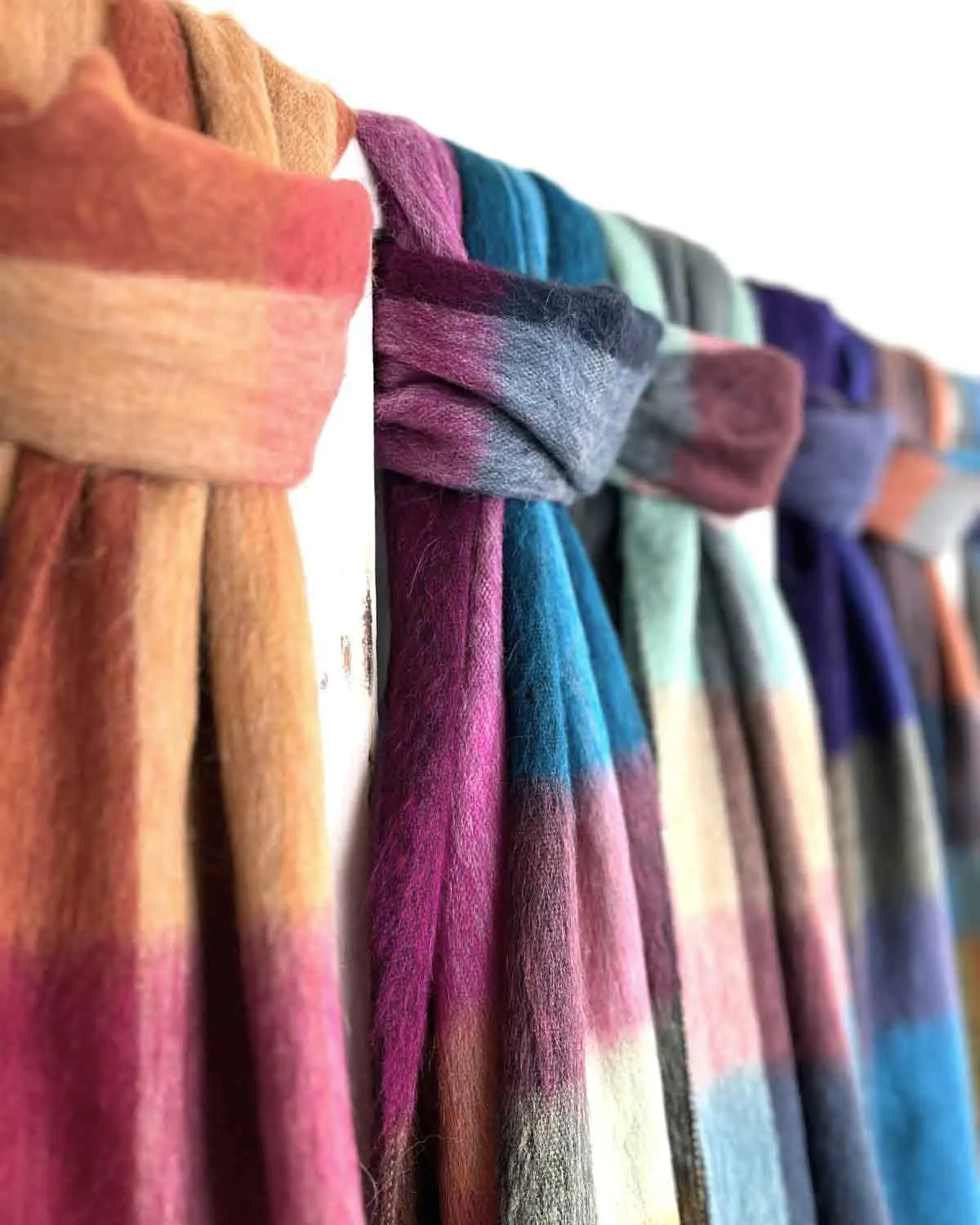 NEW! Alpaca Plaid Scarf - Grapevine