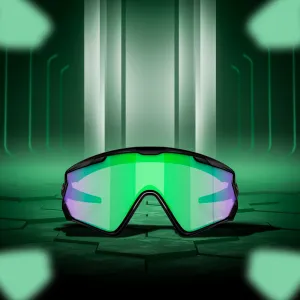 Oakley Wind Jacket Matte Black Prizm Road Jade Sunglass