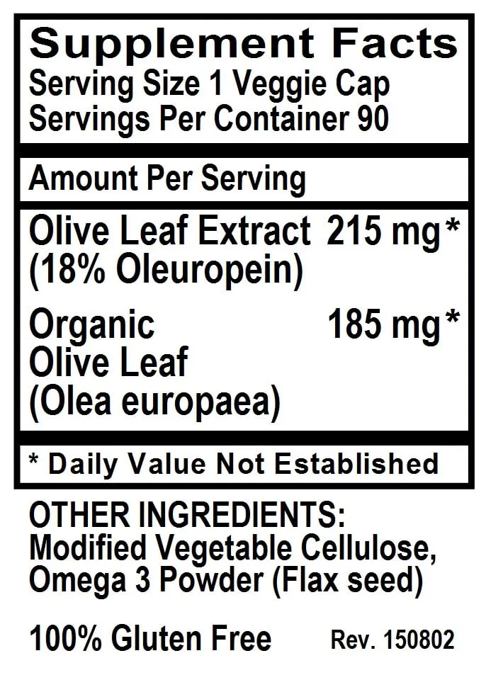 Olive Leaf, 90 vcap