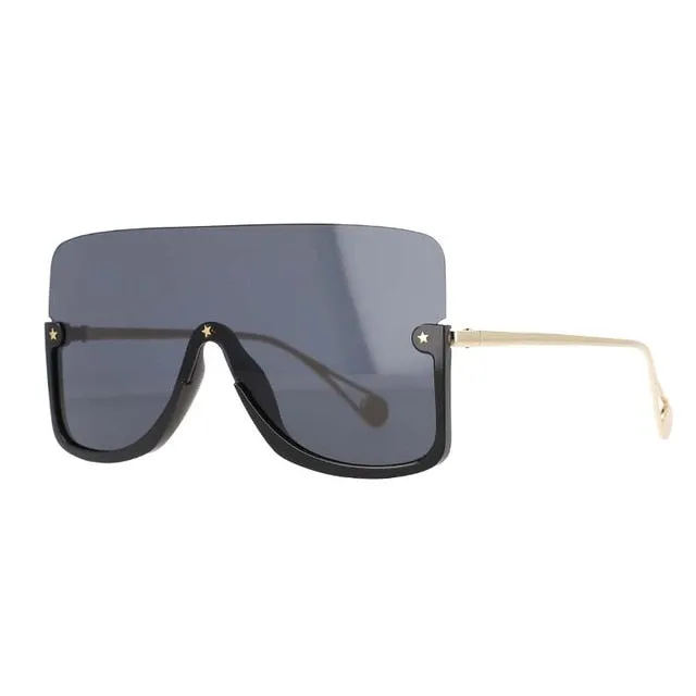 Oversized One Lens Luxury Sunglasses--Uv400 Sunglasses