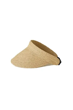 Packable Straw Sun Visor with Adjustable Closure