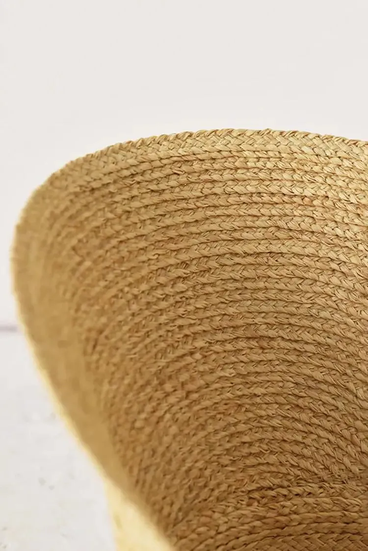 Packable Straw Sun Visor with Adjustable Closure