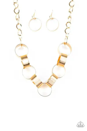 Paparazzi Necklace ~ Big Hit - Gold