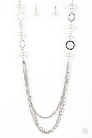 Paparazzi Necklace ~ Its About SHOWTIME! - White