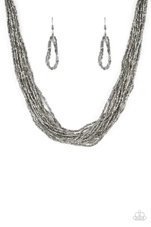 Paparazzi Necklace ~ The Speed of STARLIGHT - Gunmetal
