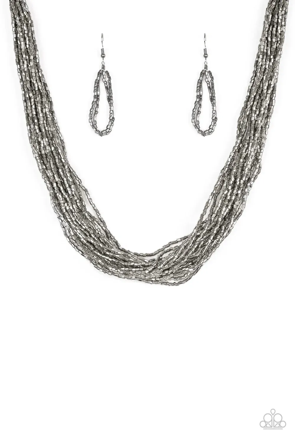 Paparazzi Necklace ~ The Speed of STARLIGHT - Gunmetal