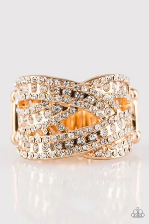 Paparazzi Ring ~ Back On The Glitter Track - Gold