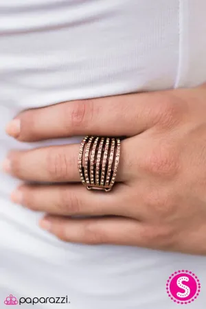Paparazzi Ring ~ Its The GLITTER Things That Count - Copper