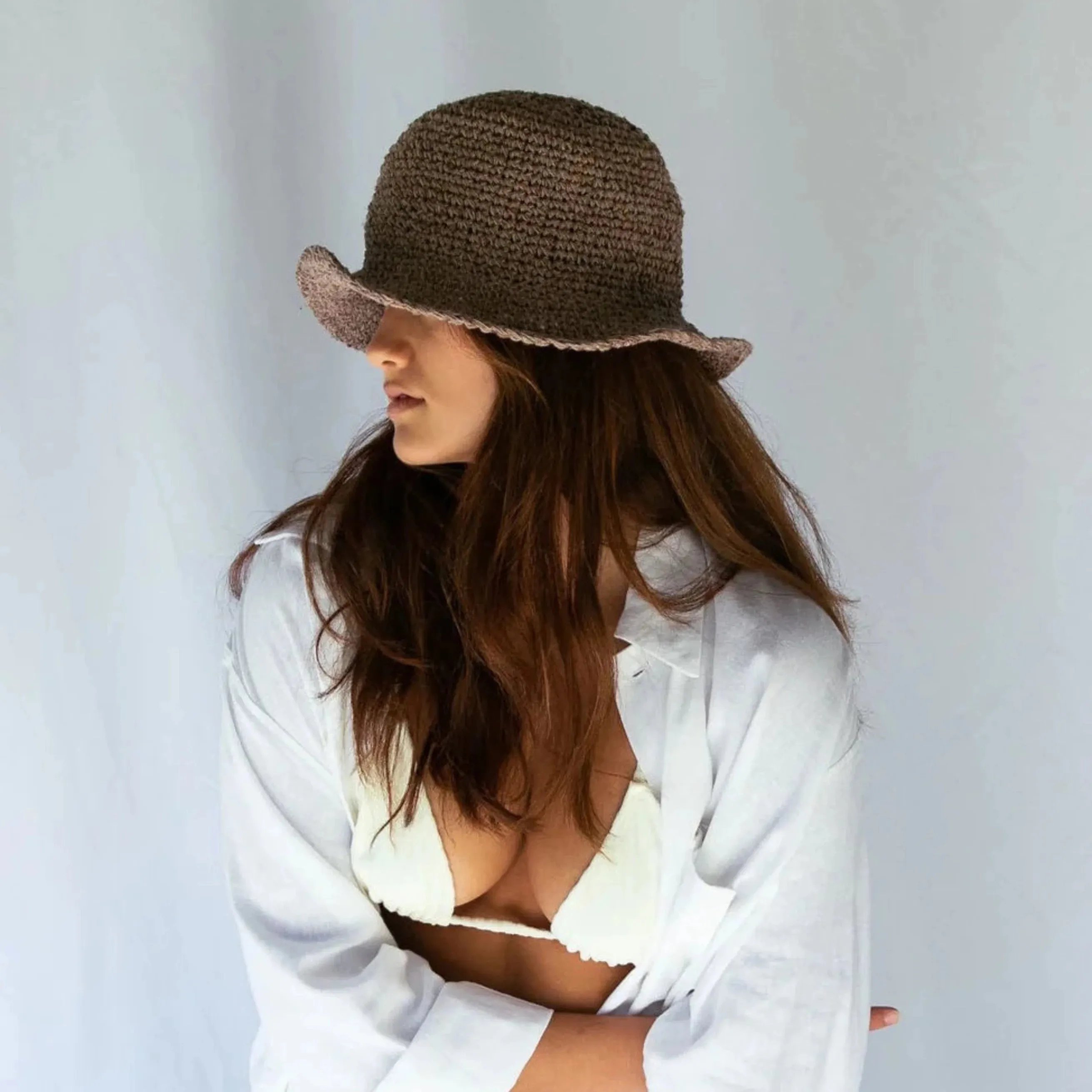 Peggie Hemp Bucket Hat - Latte