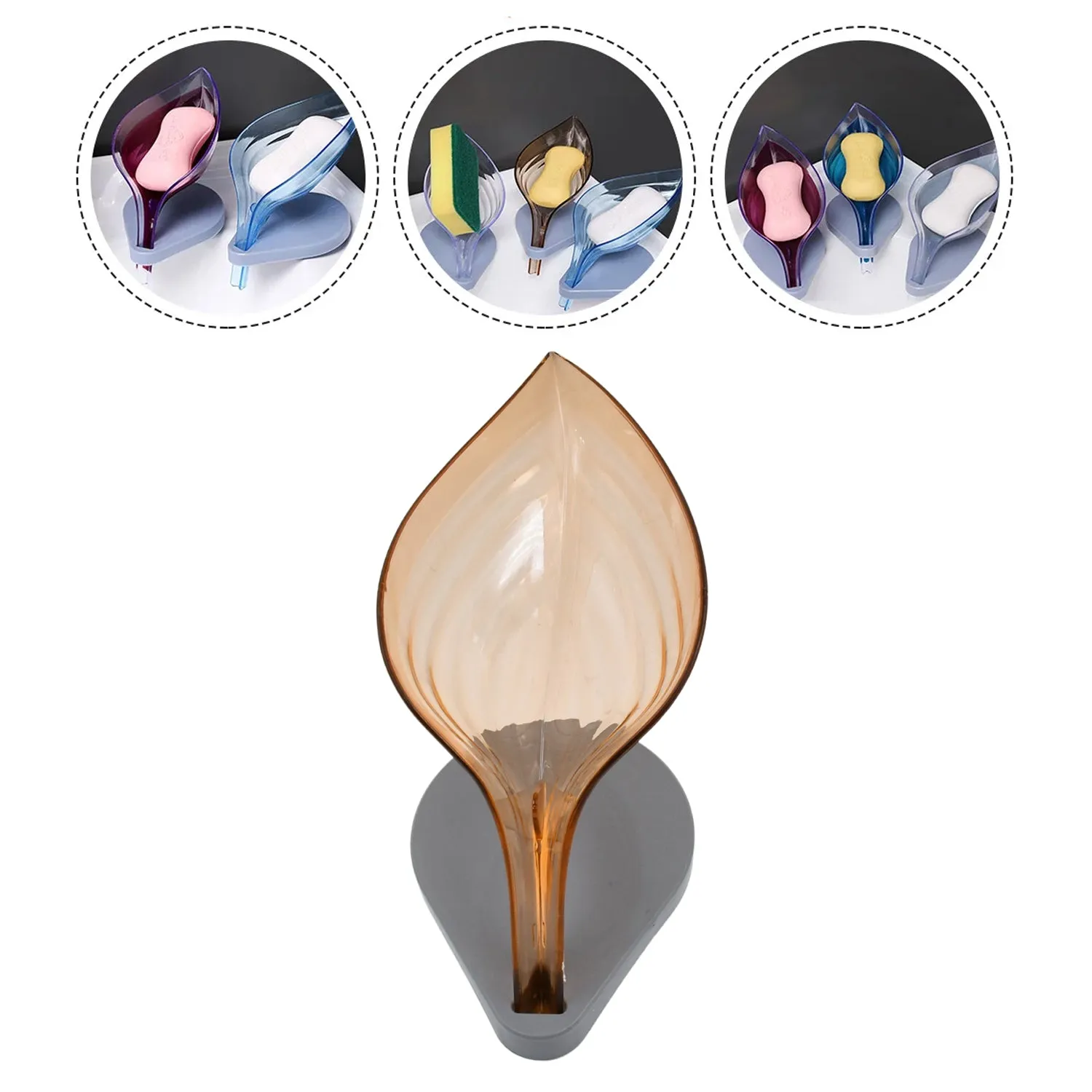 PlasticLeaf Shape Soap Box, Soap Holder (1 Pc / With Color Box)