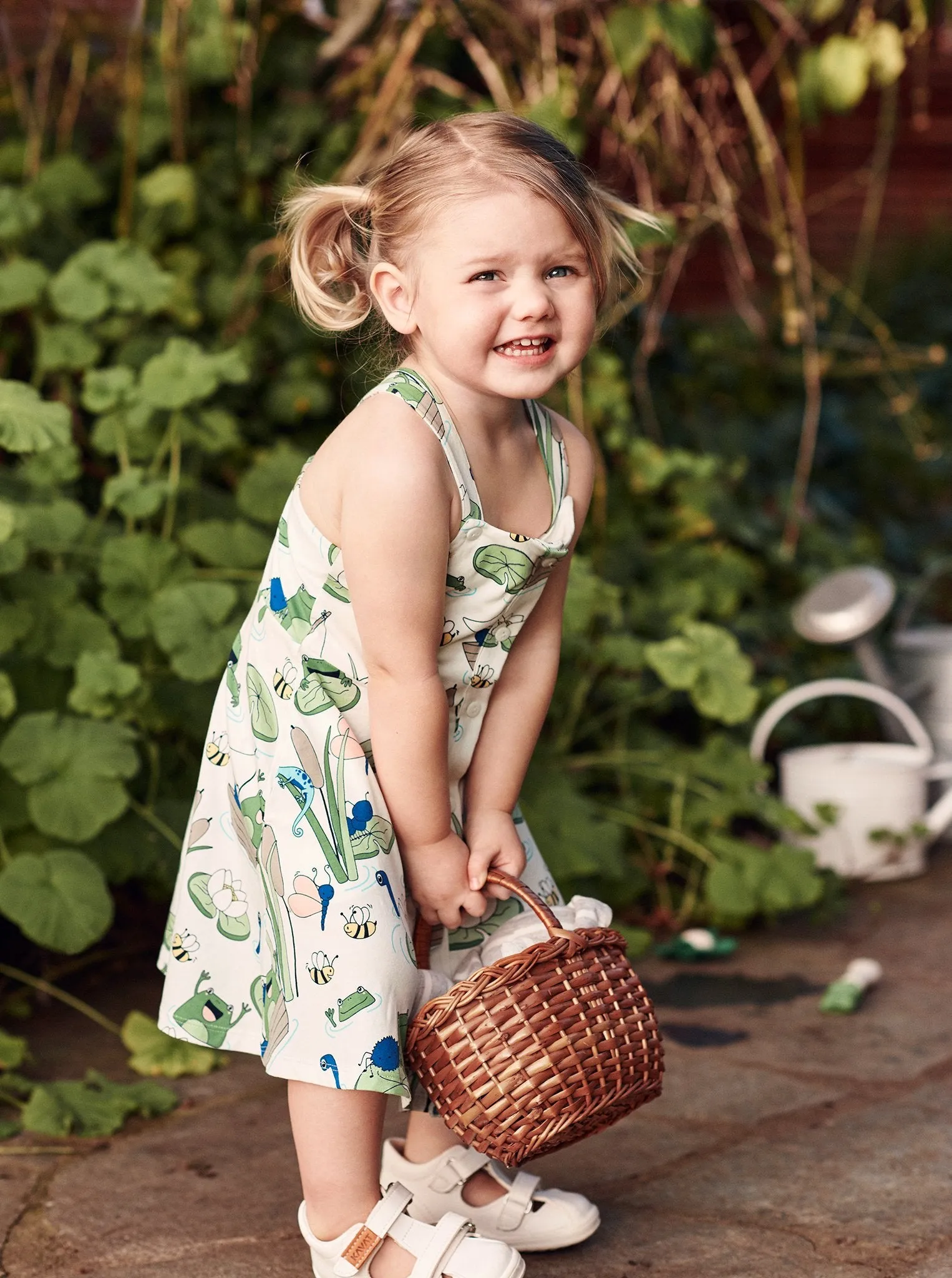 Pond Print Kids Dress