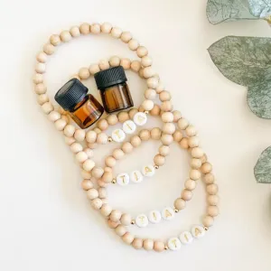 Press Pause "Tia" Natural Wood Aromatherapy Bracelets